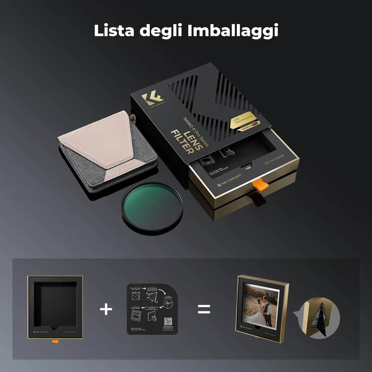 K&F Concept Nano-Xcel Pro Black-Mist 1/4 filtro 67mm cinema