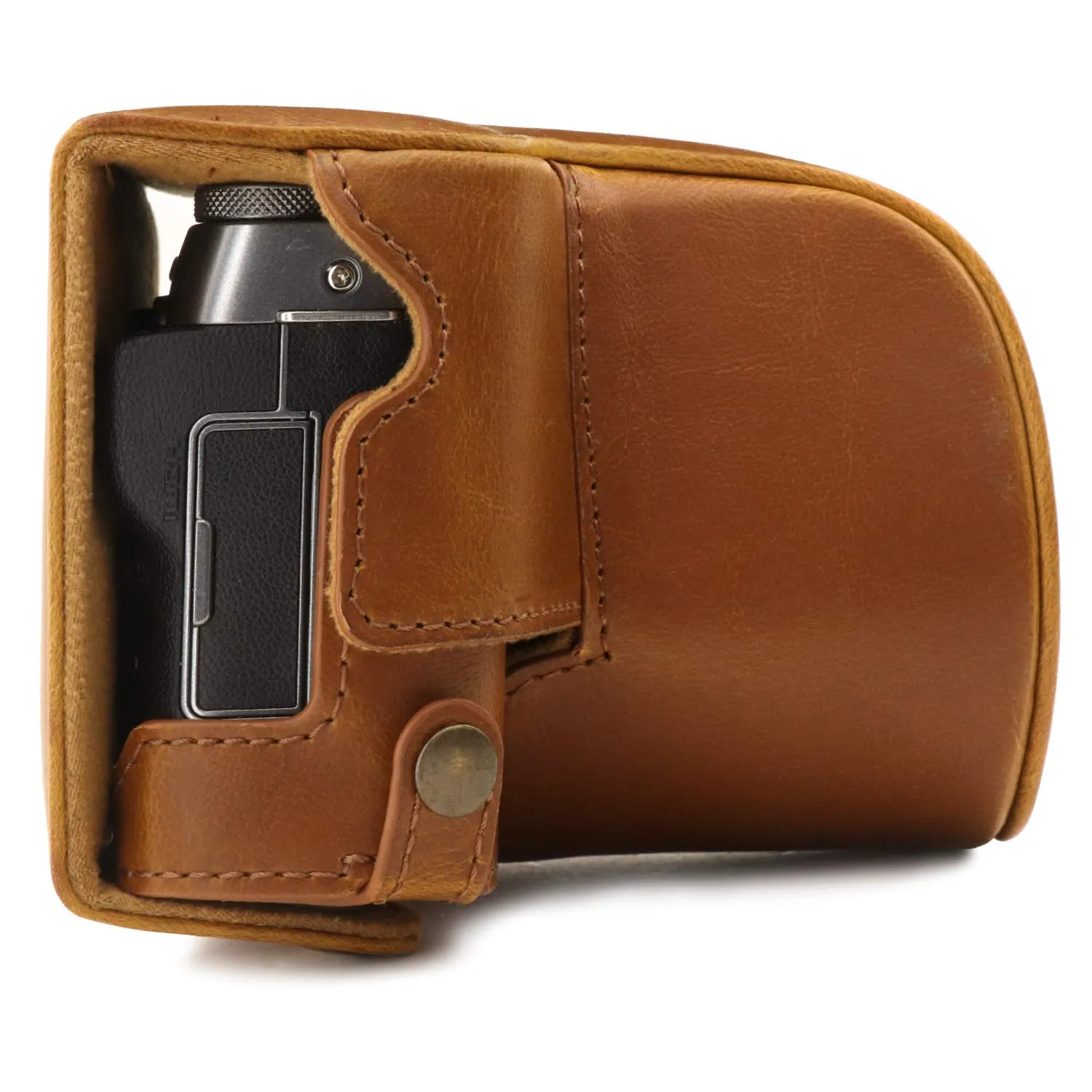 MegaGear Ever Ready X-A7 custodia pelle marrone chiaro