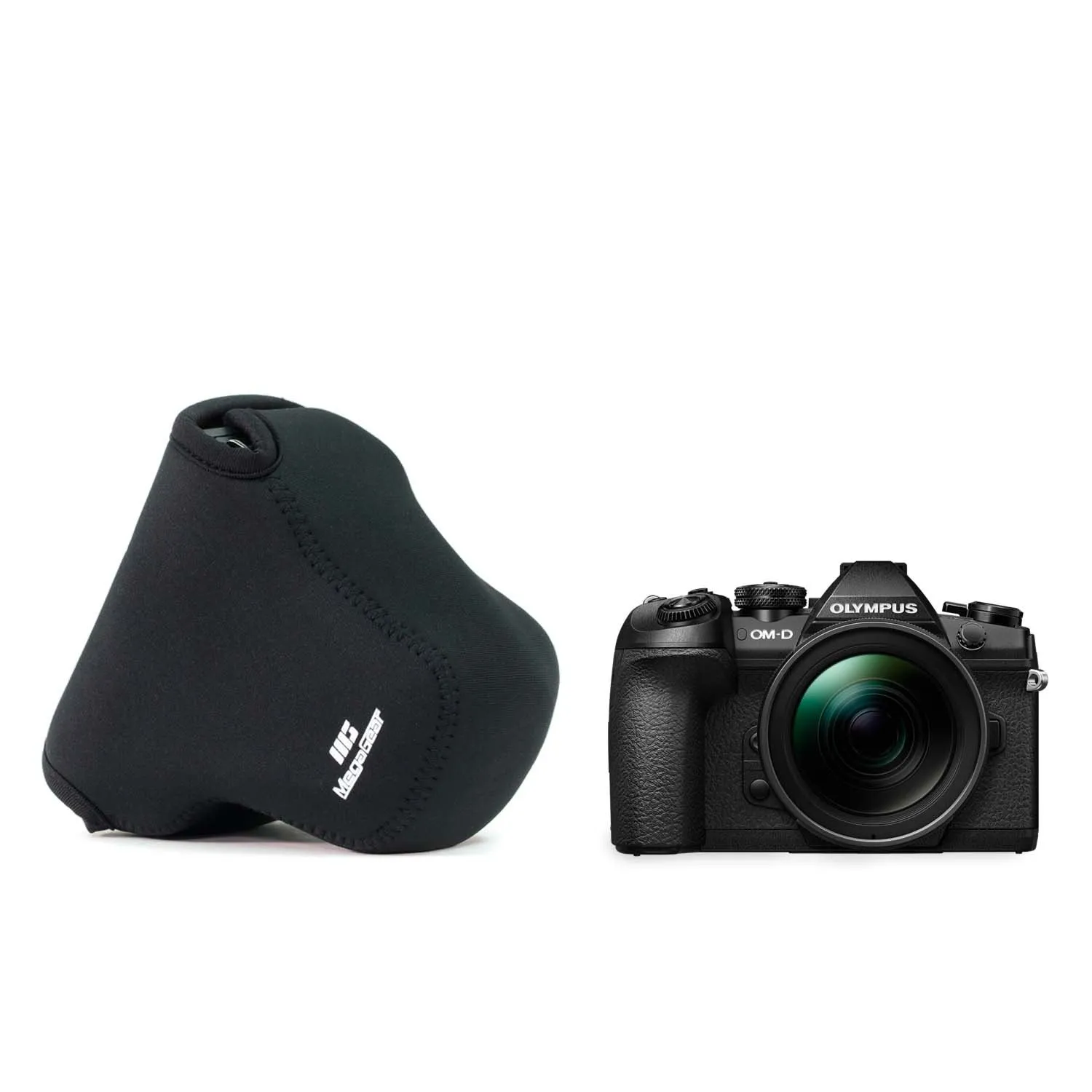 MegaGear custodia neoprene Olympus E-M1 Mark II 12-40mm nero