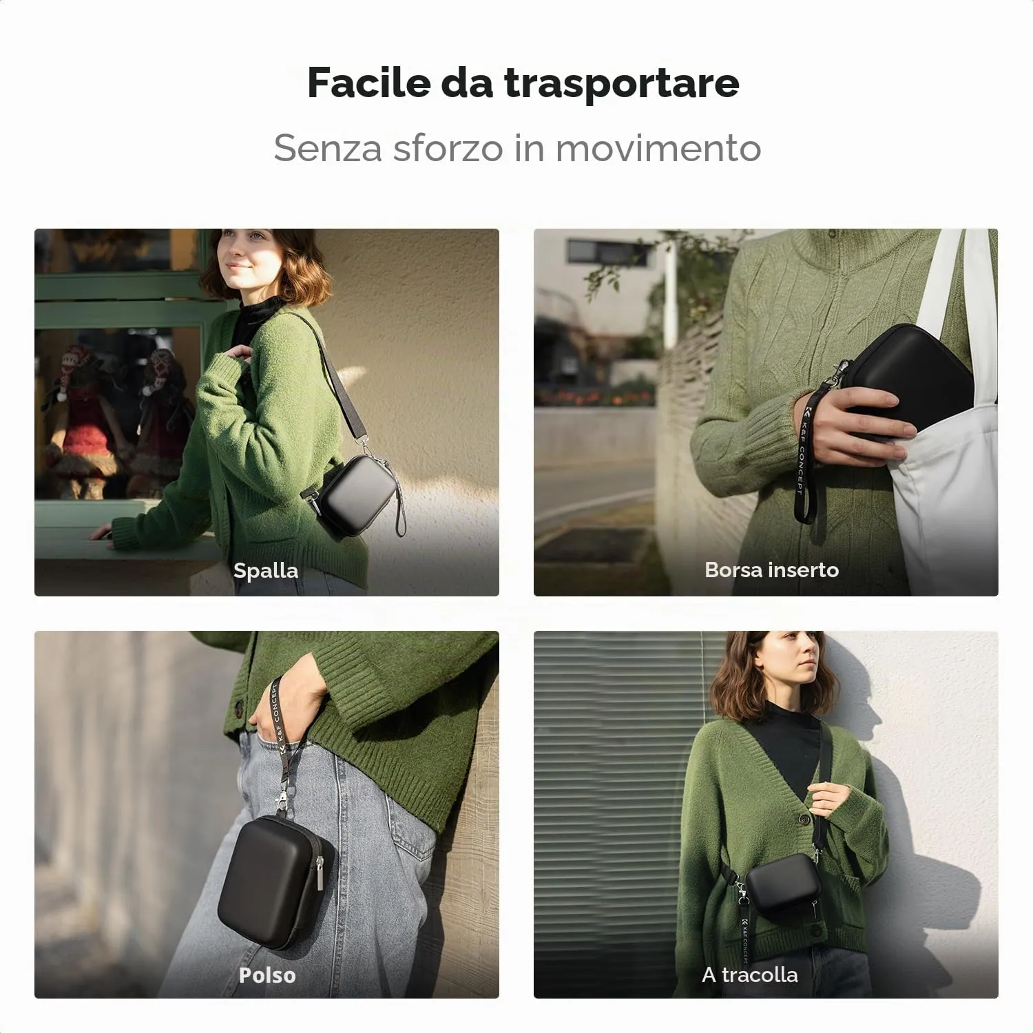 K&F Concept Custodia Fotocamera M Nero Compatta EVA
