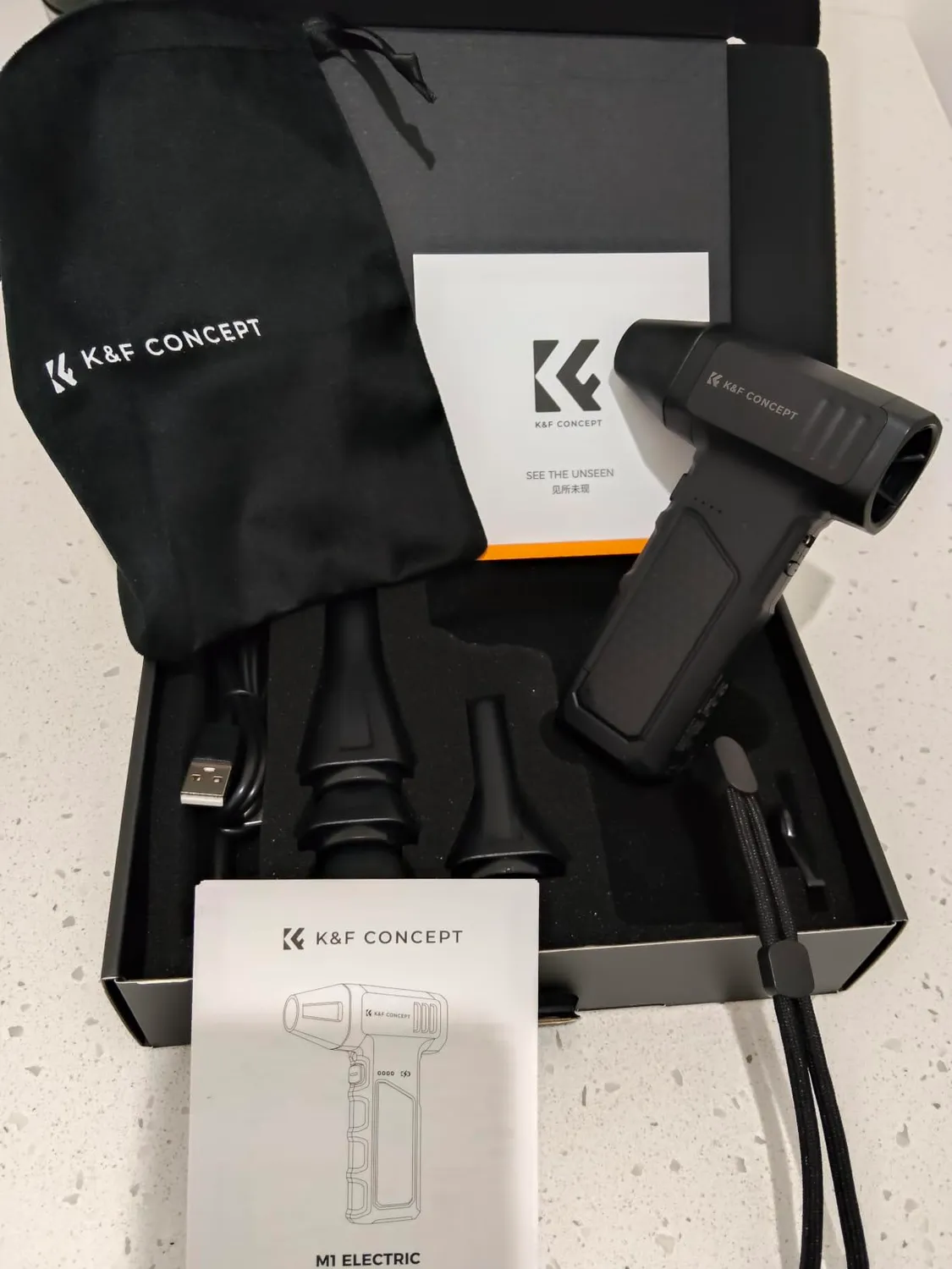 K&F Concept Soffiatore Aria Compressa 110K 3 Velocità LED