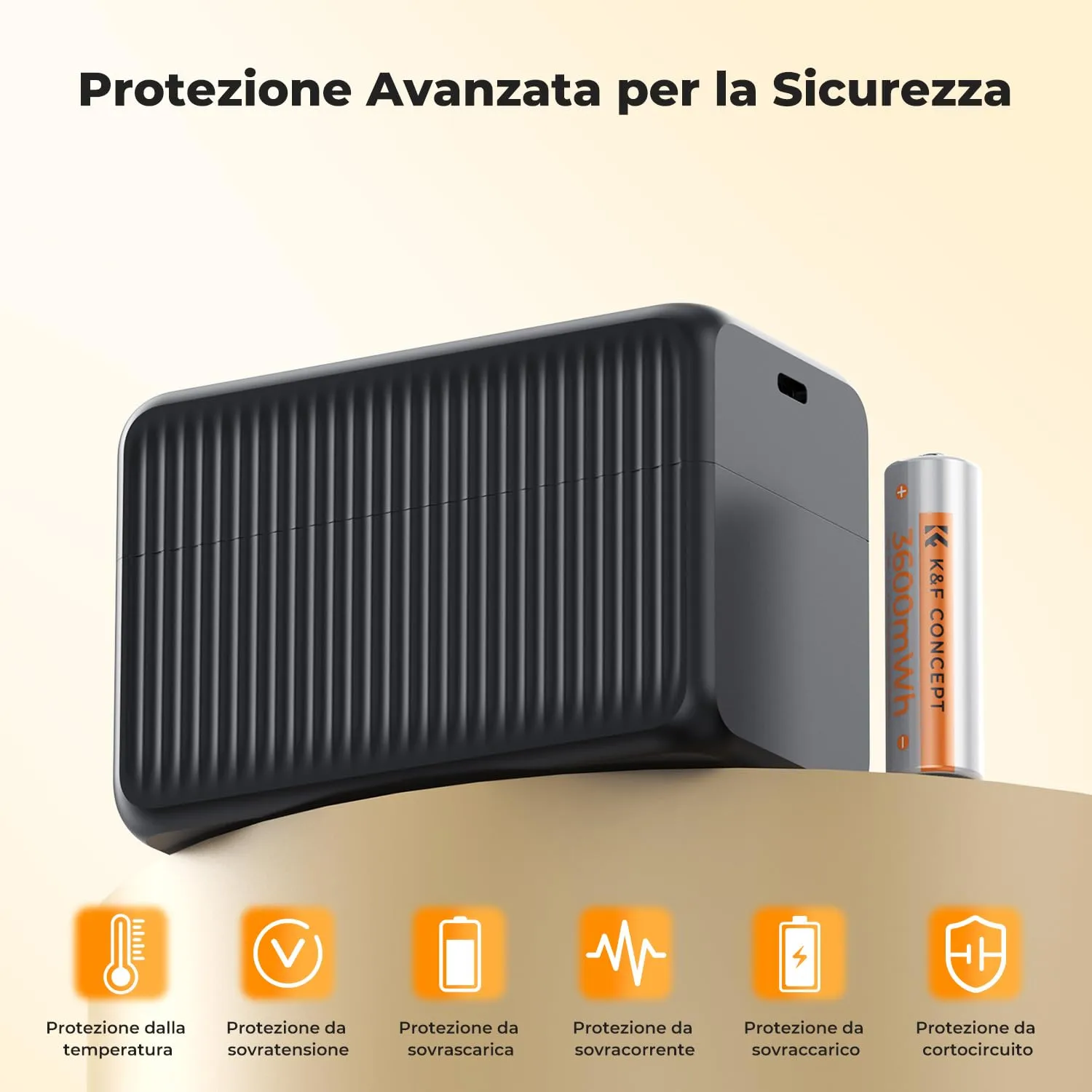 K&F Concept batterie AA litio ricaricabili 12 pezzi 1,5V