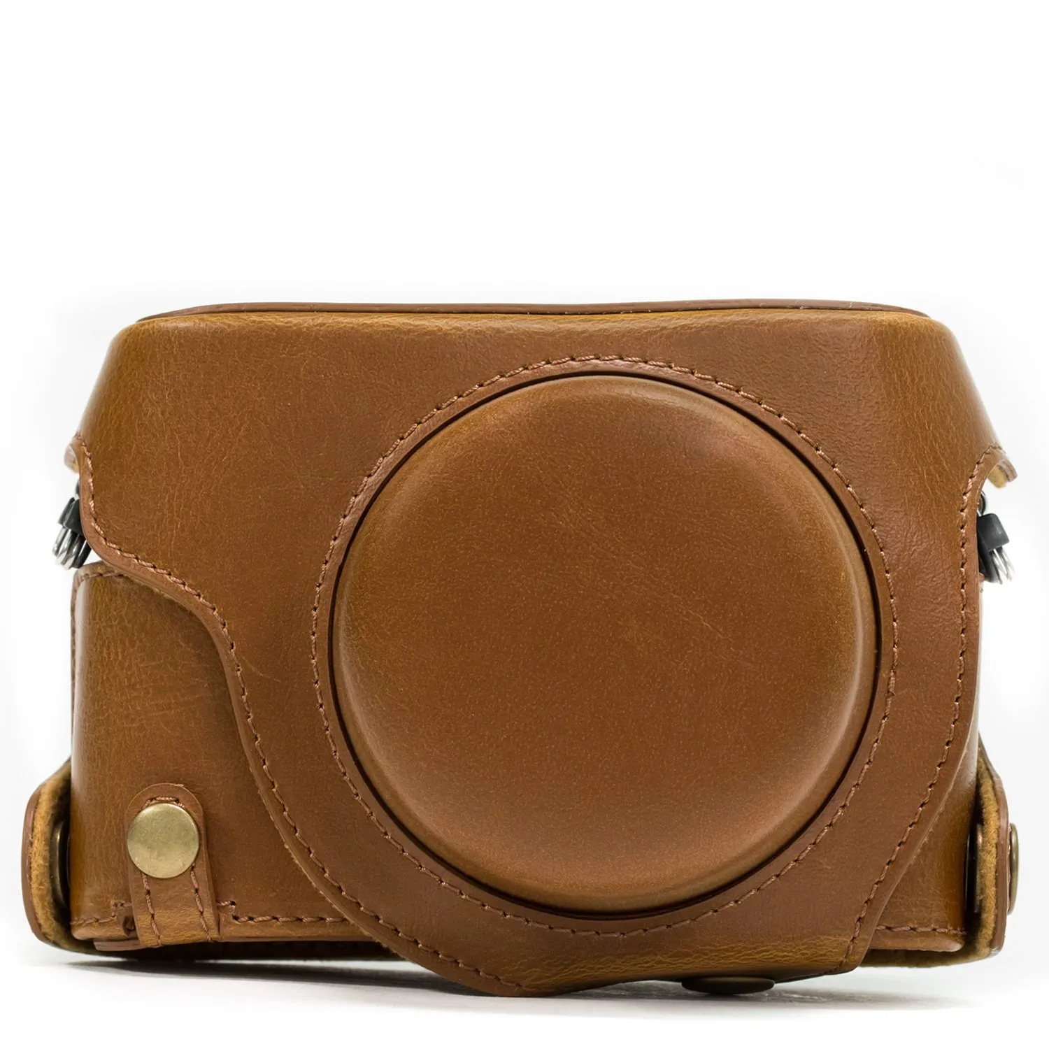 MegaGear Ever Ready custodia pelle LX100 marrone chiaro