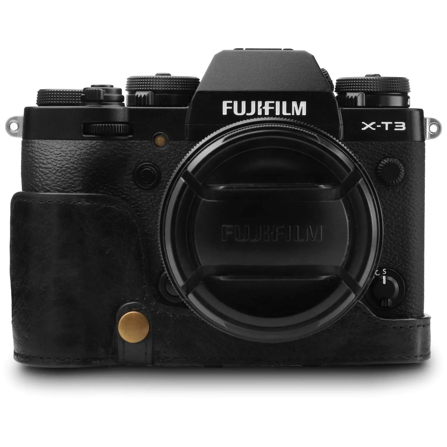 MegaGear MG1550 Custodia Pelle Fujifilm X-T3 Nera Antiurto