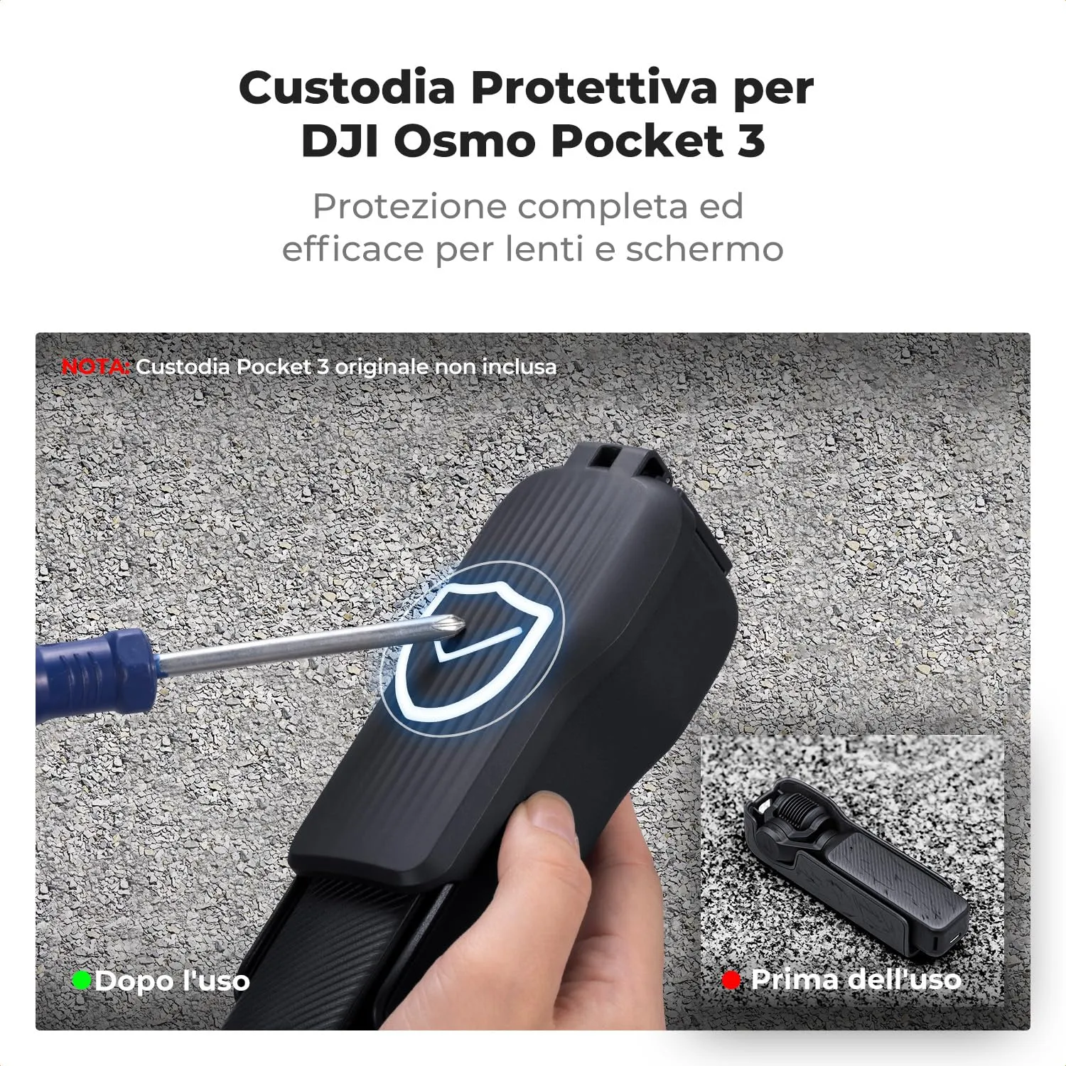 K&F Concept custodia Pocket 3 per filtri e microfono