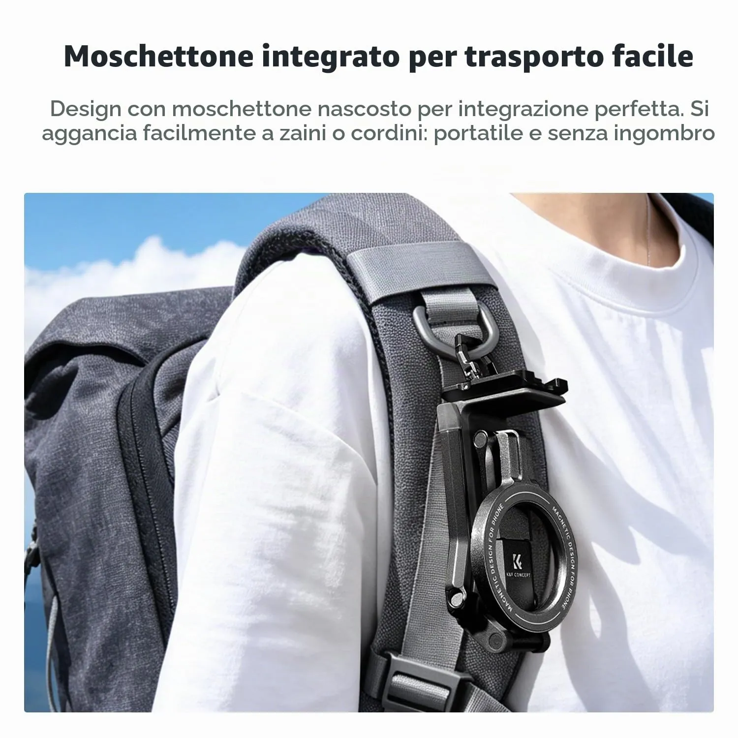 K&F Concept 4-in-1 treppiede magnetico smartphone nero