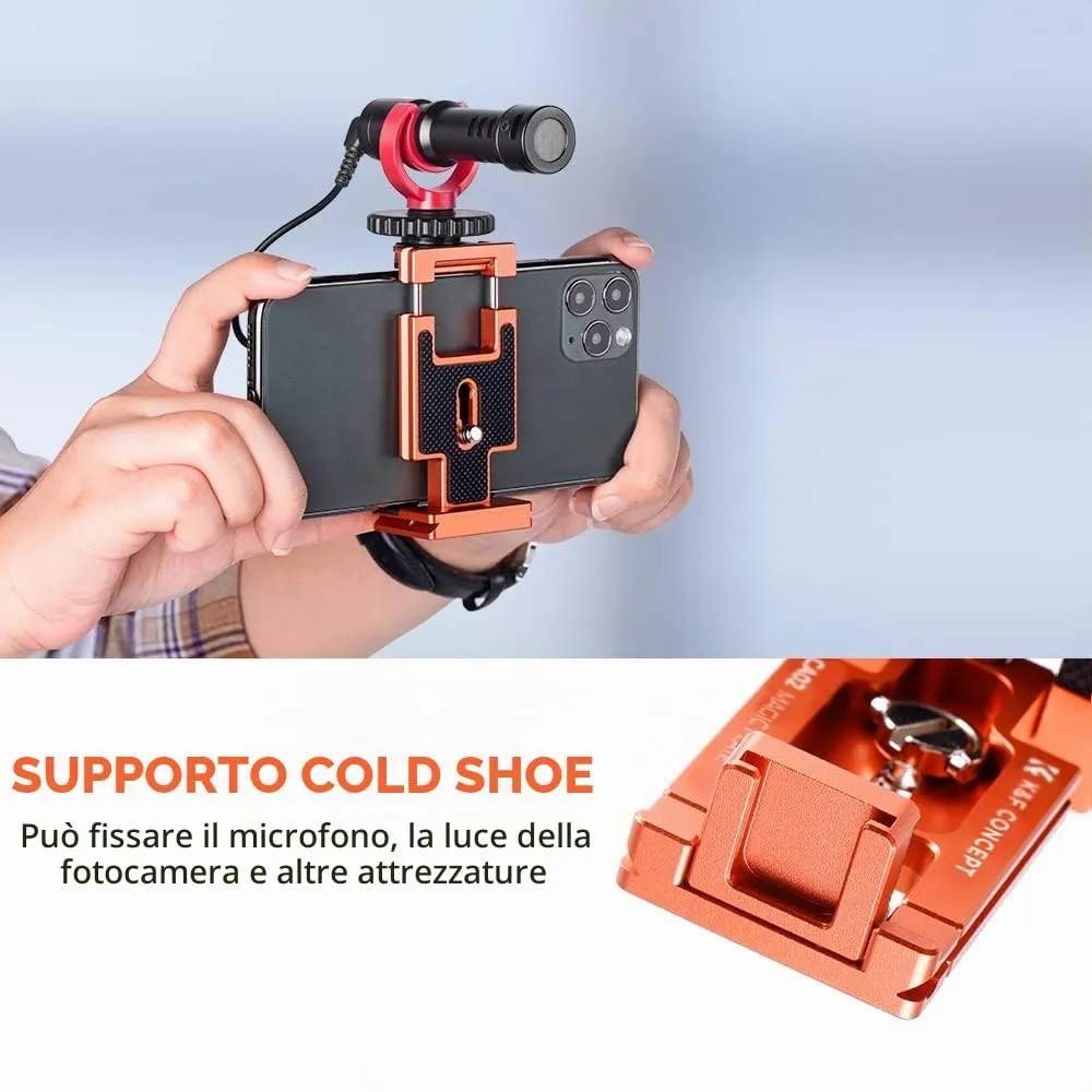 K&F Concept Piastra Rapida 2in1 Arca-Swiss con Supporto Cellulare