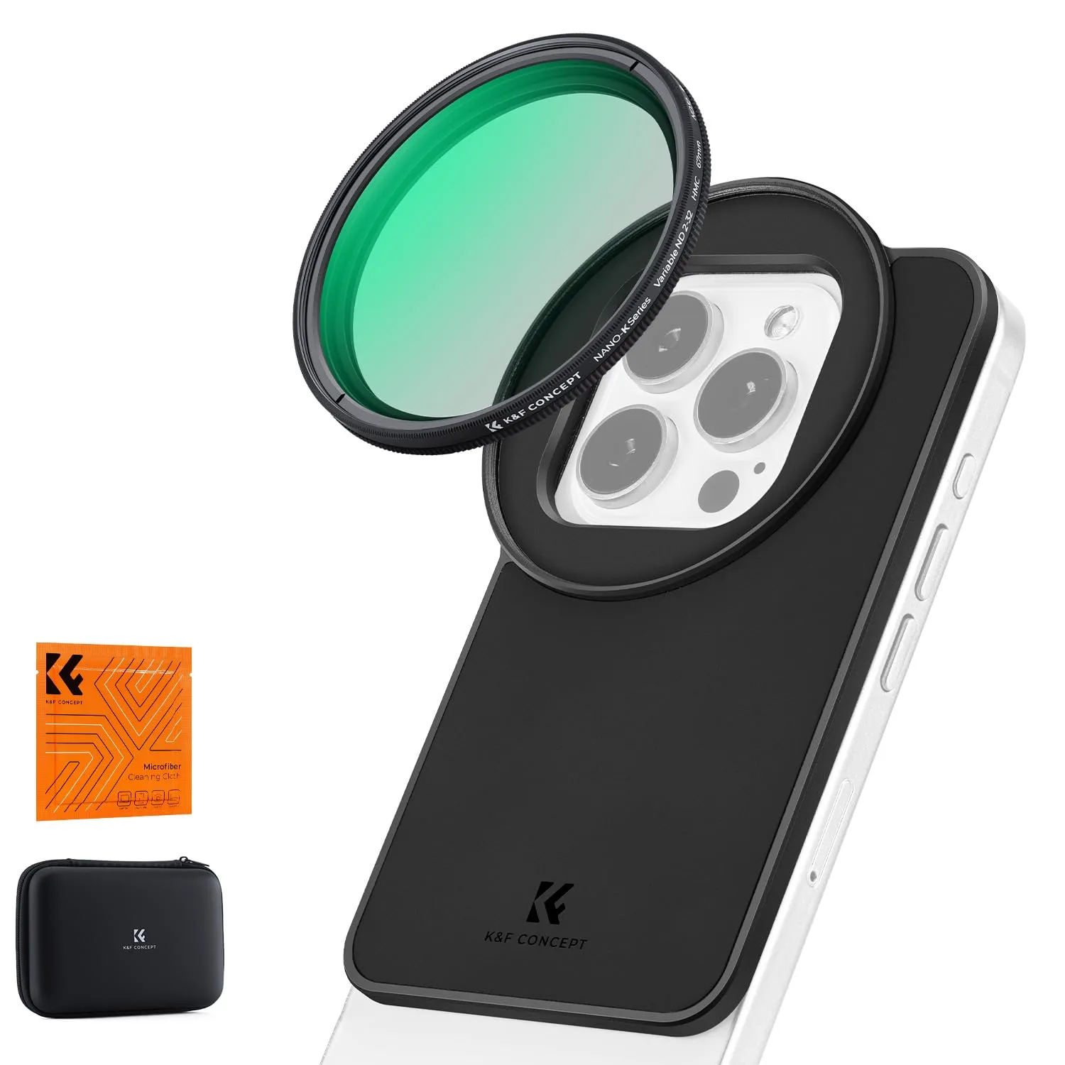 K&F Concept adattatore magnetico filtri 67mm iPhone 6,1" portafiltro
