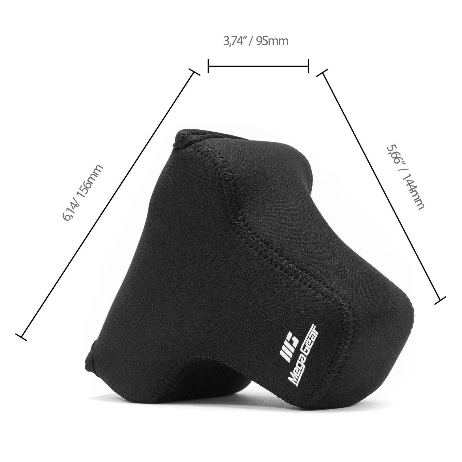 MegaGear Custodia Neoprene Panasonic GX8 14-140mm Nera