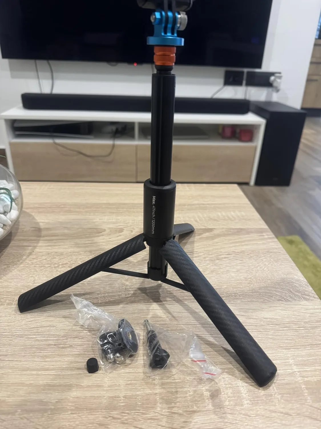 K&F Concept Bastone Selfie Invisibile 120cm con Treppiede Alluminio