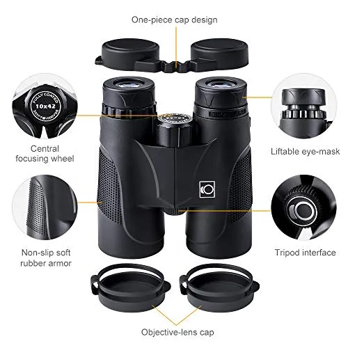 K&F Concept 10x42 binocolo impermeabile BAK-4 birdwatching