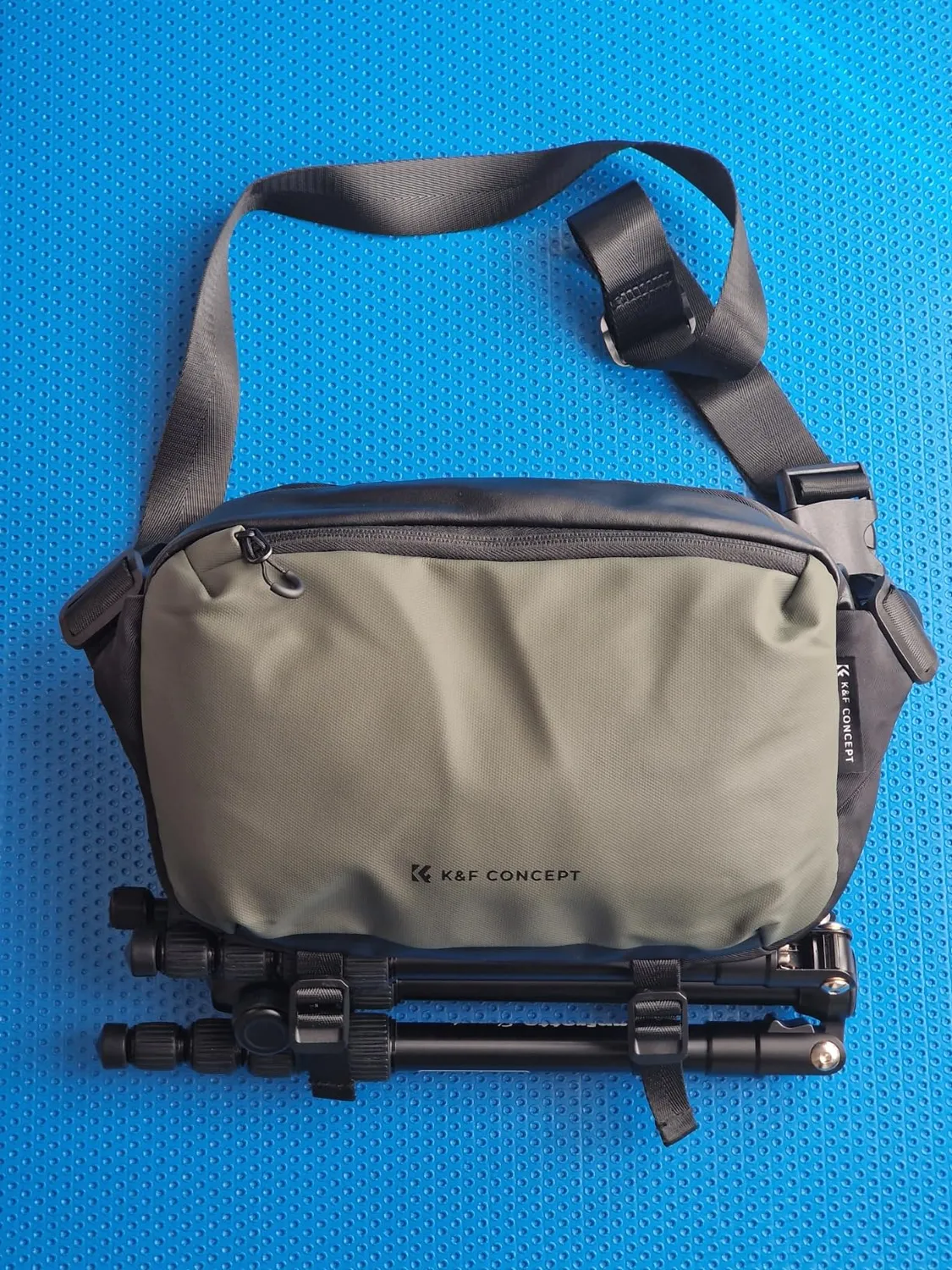 K&F Concept Borsa Tracolla Fotocamera M Verde Nero Impermeabile