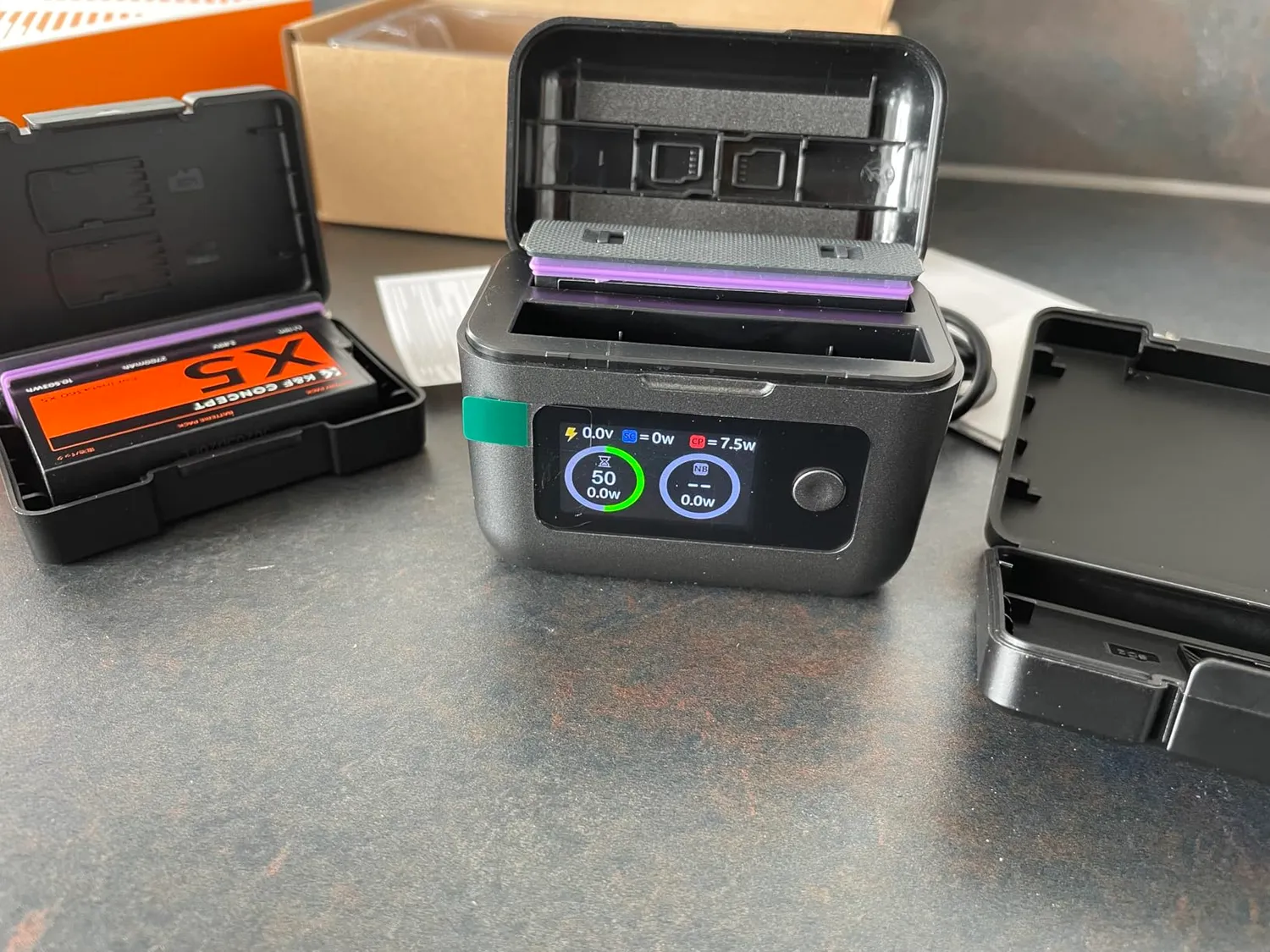 K&F Concept kit 2 batterie + caricabatterie Insta360 X5 2700mAh