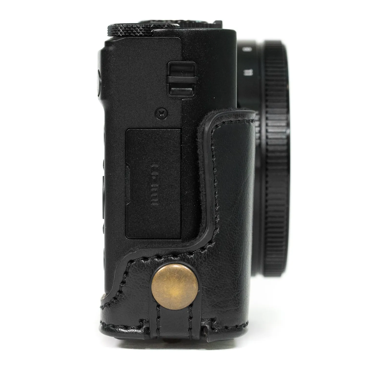 MegaGear MG1132 custodia pelle Lumix LX10 nero compatta