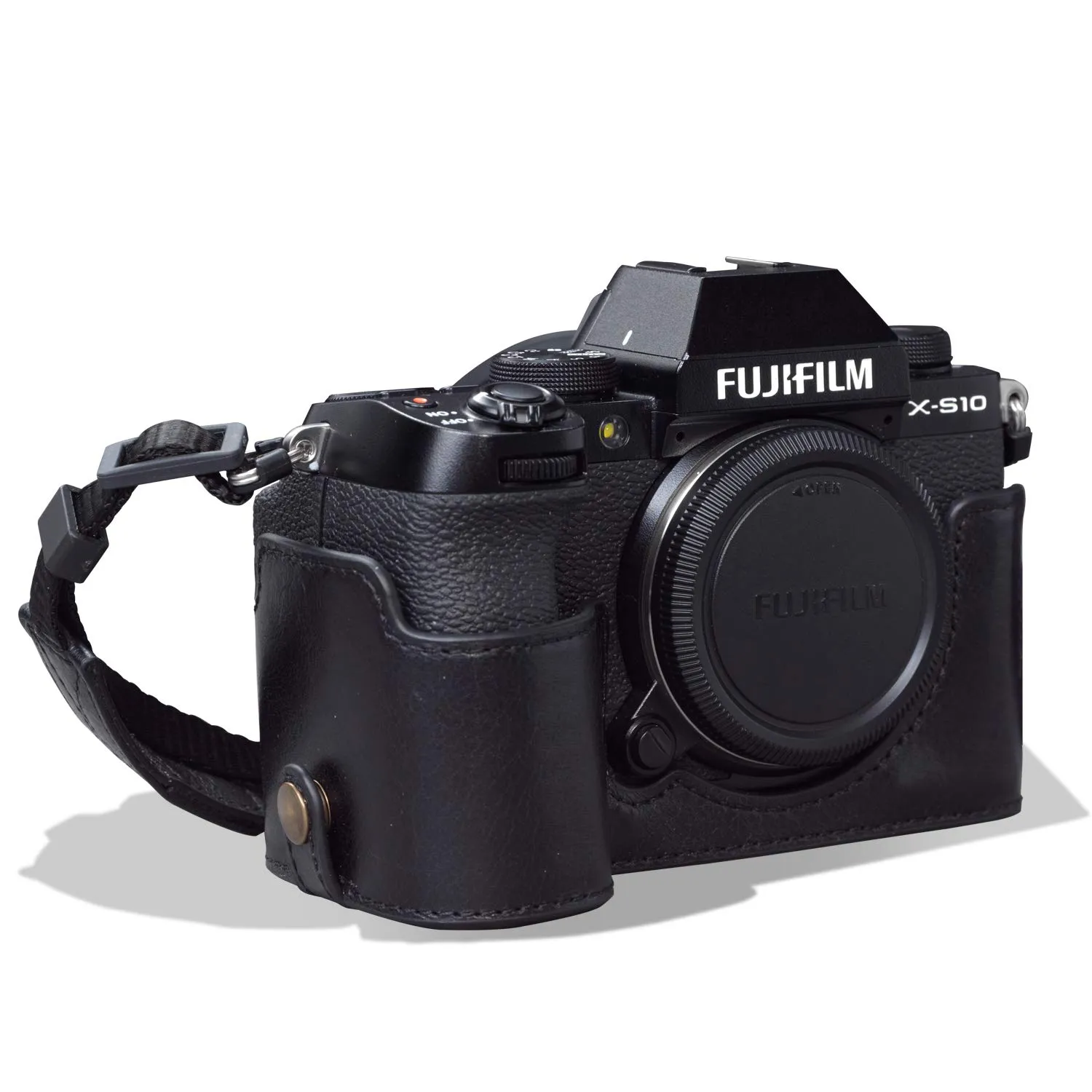 MegaGear Ever Ready X-S10 custodia vera pelle nera Fujifilm