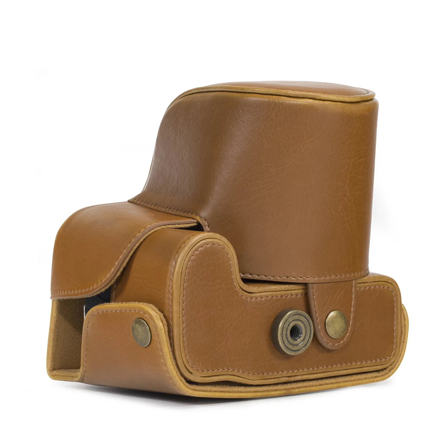 MegaGear Ever Ready custodia pelle Nikon B700 marrone chiaro