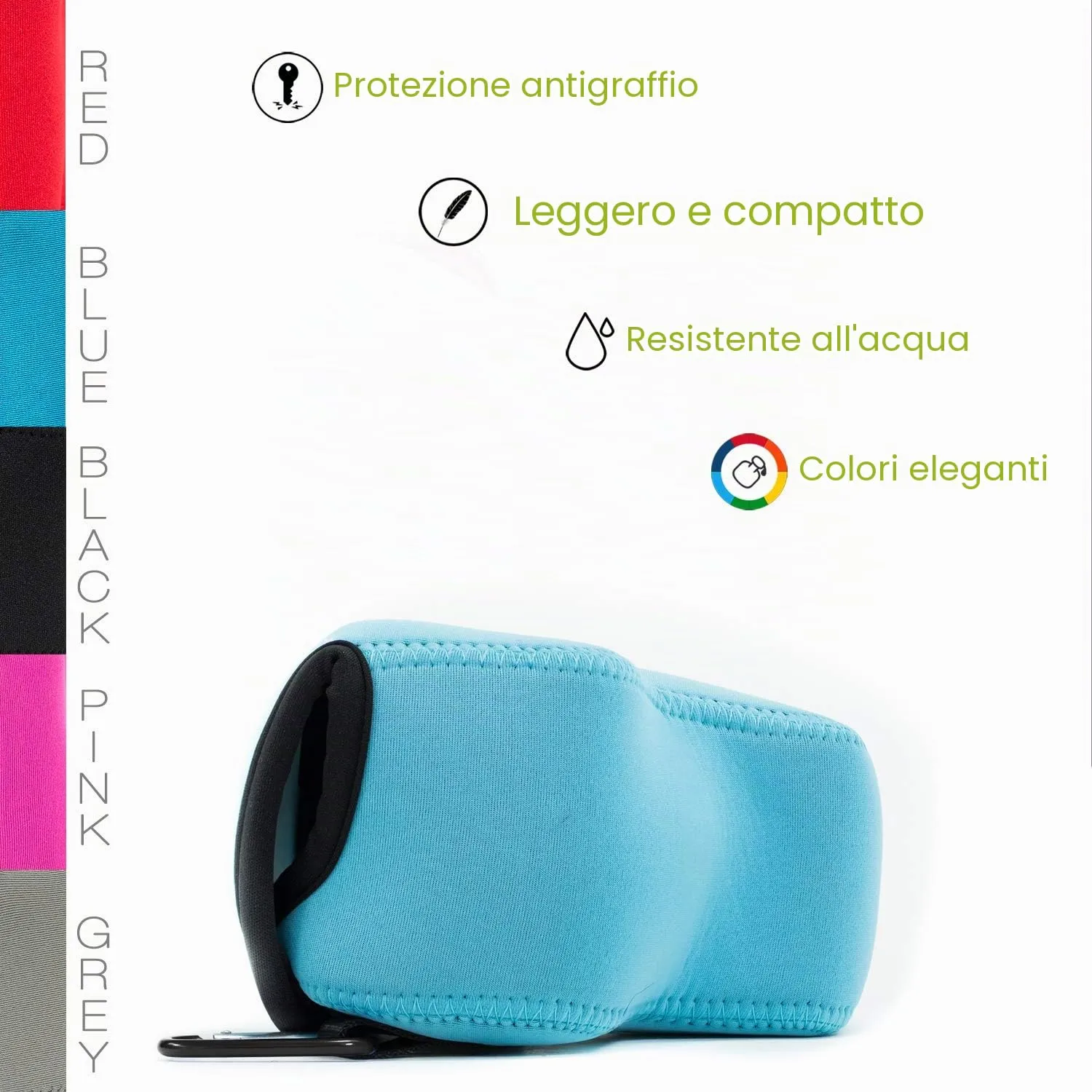 MegaGear MG1167 custodia neoprene FZ82 FZ70 blu