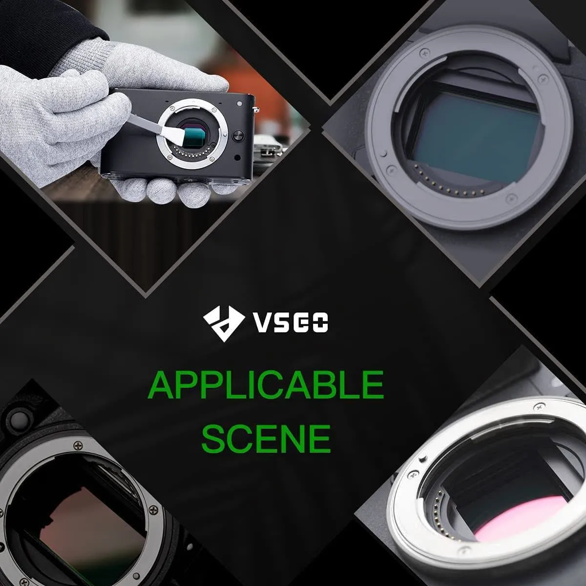 VSGO VS-S01E kit pulizia sensore 4/3 7-in-1 senza alcol