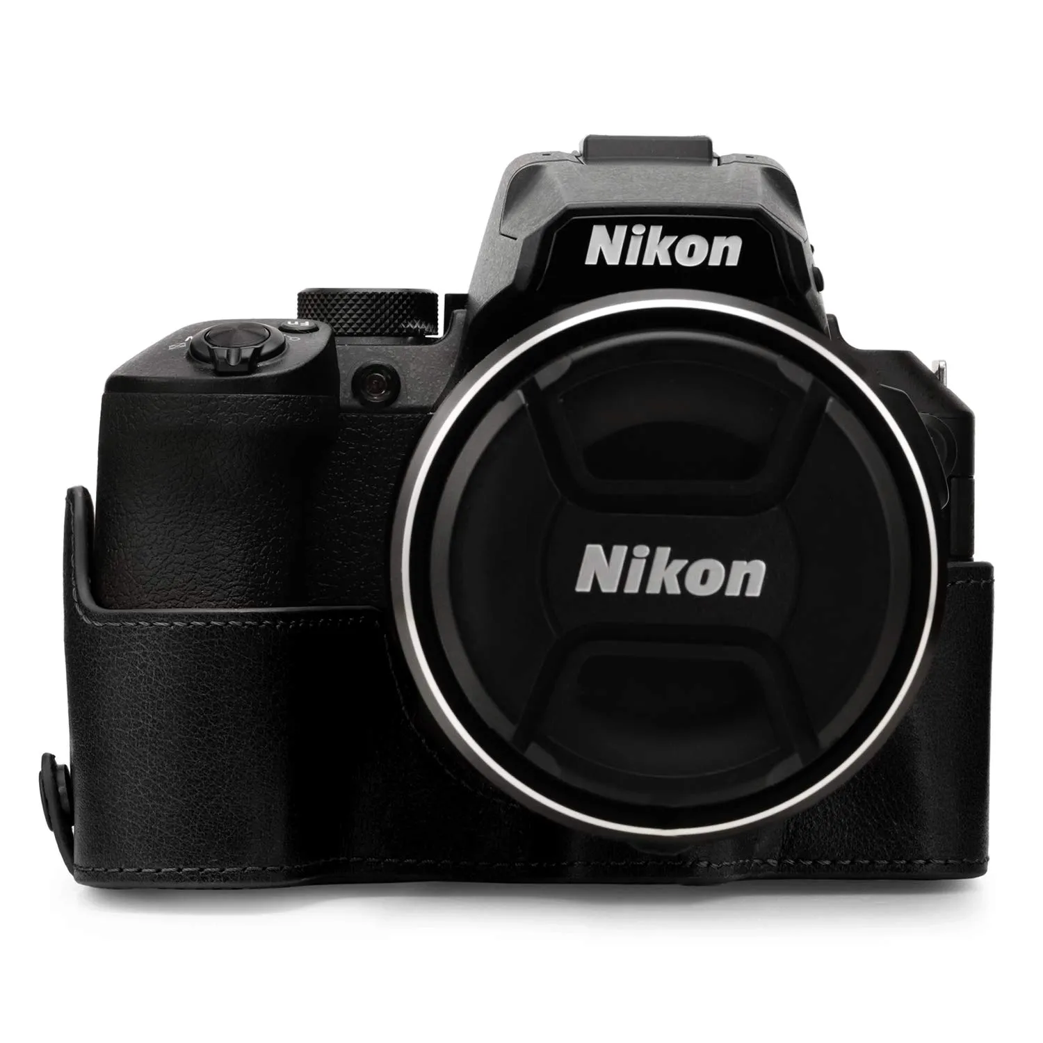 MegaGear Nikon P950 custodia fotocamera pelle marrone
