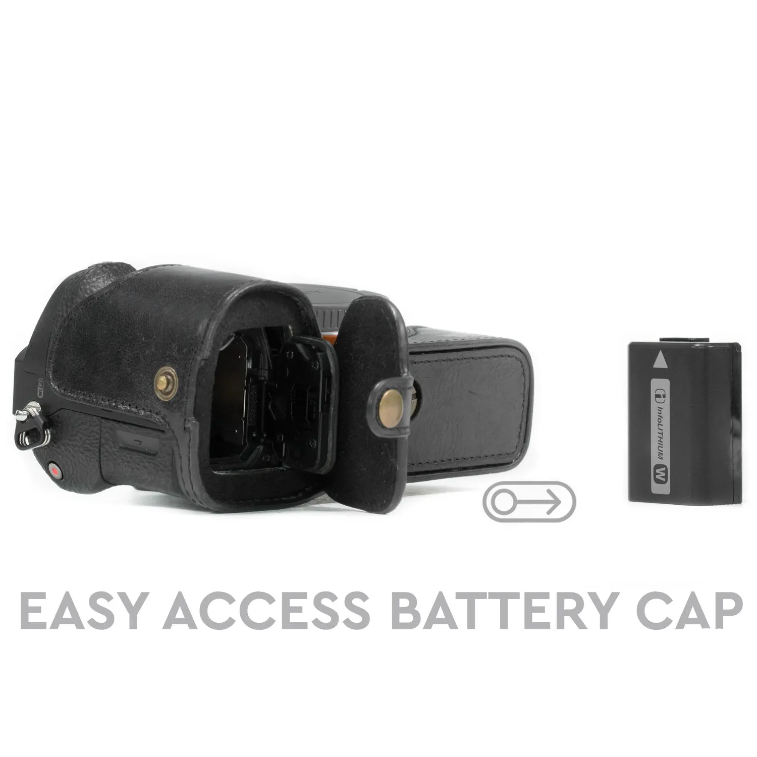 MegaGear Ever Ready custodia A7 II A7R II A7S II nera vera pelle