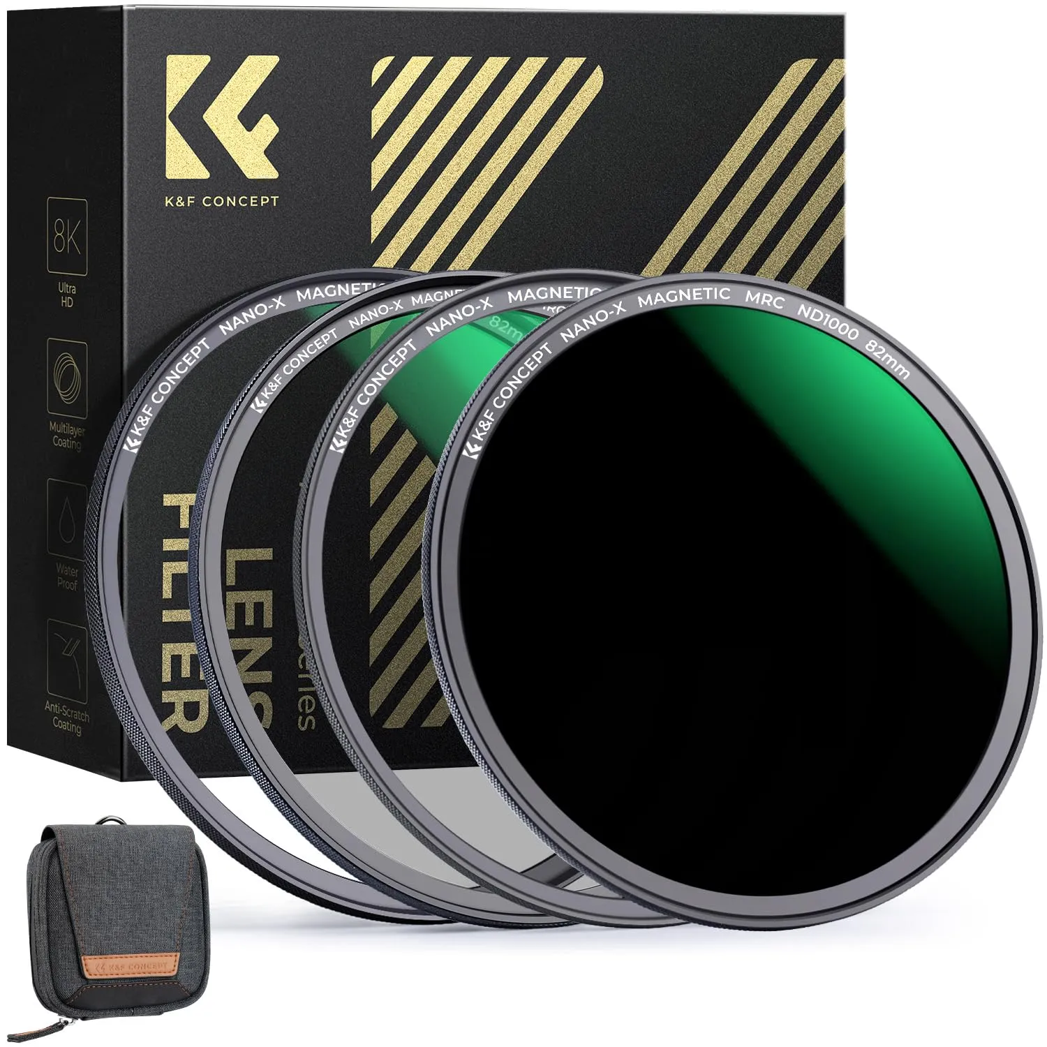 K&F Concept Nano-Xcel Kit 82mm Filtri Magnetici MCUV+CPL+ND1000