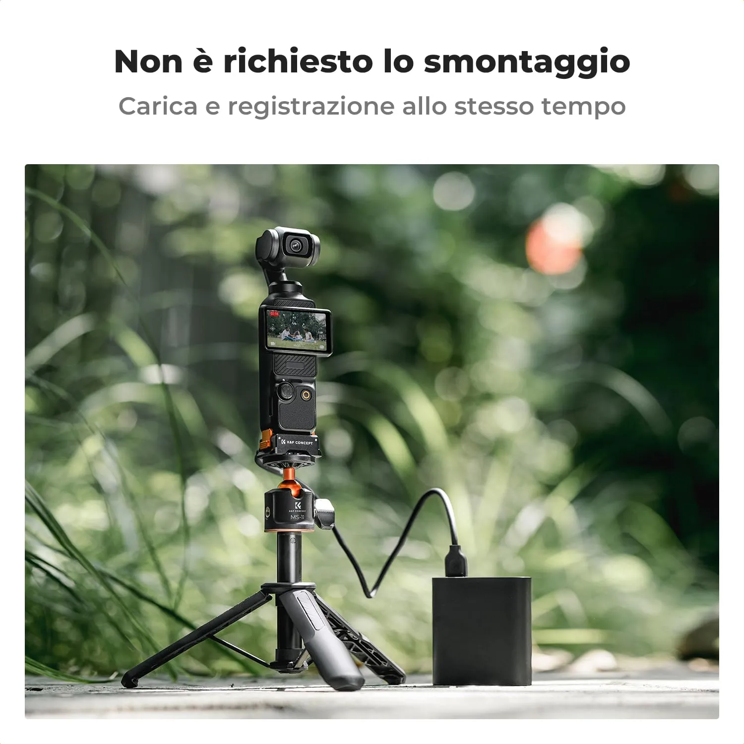 K&F Concept base ricarica alluminio per DJI Osmo Pocket 3