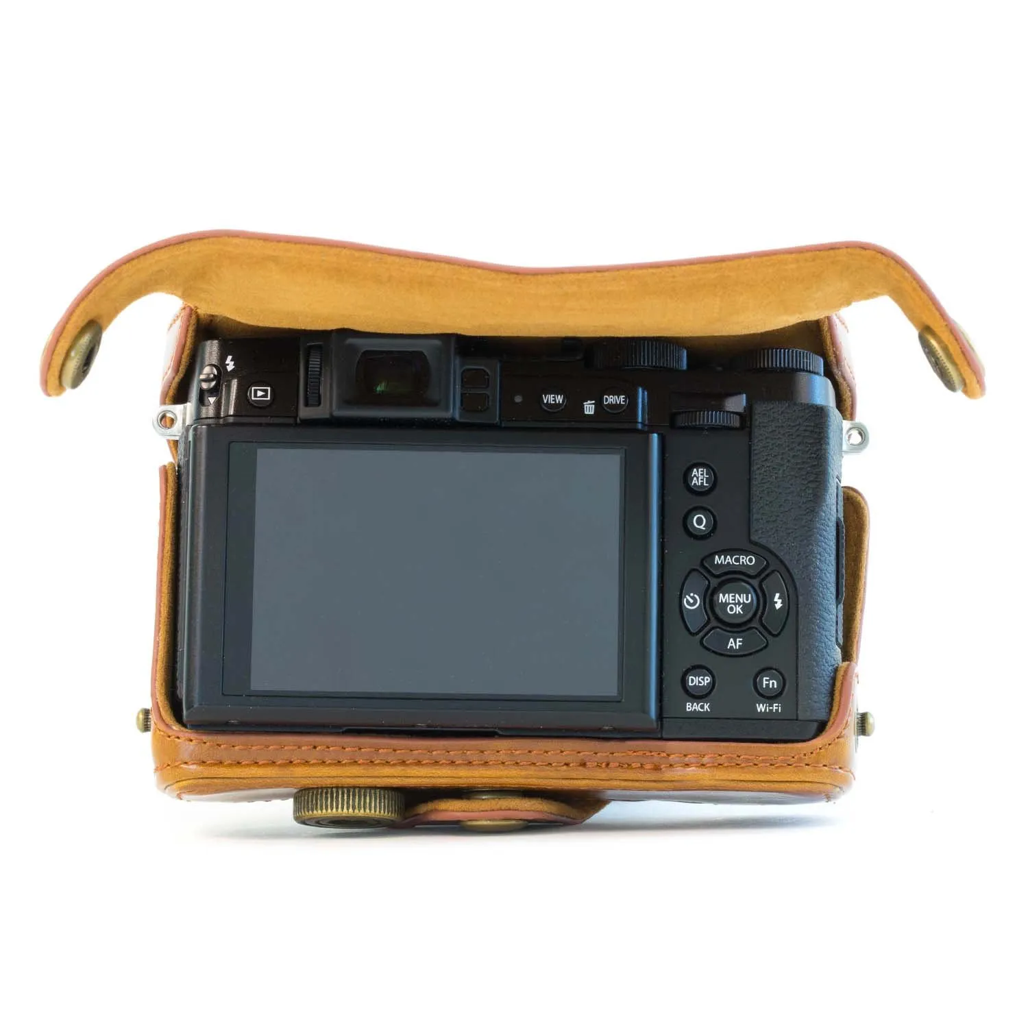 MegaGear Fujifilm X30 custodia pelle marrone chiaro ever ready