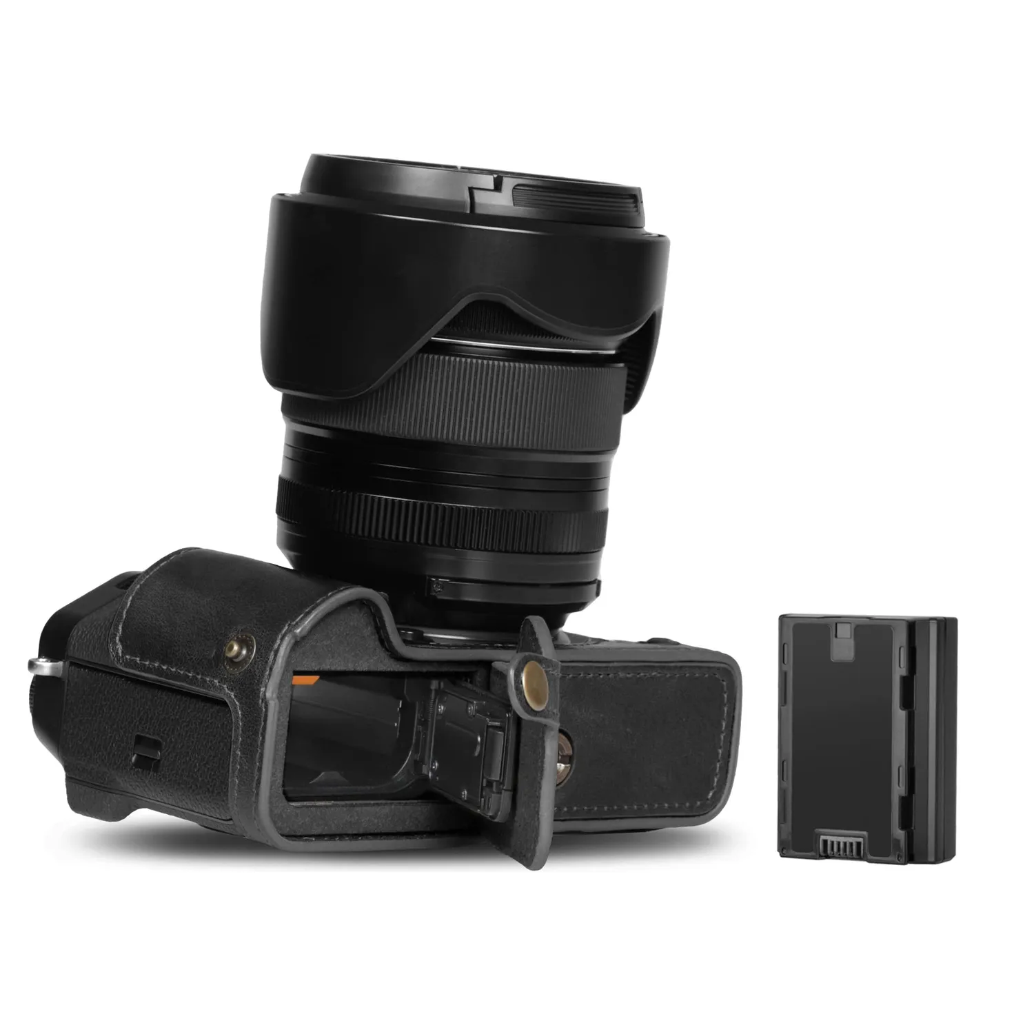 MegaGear custodia fotocamera Fujifilm X-T5 nero vera pelle
