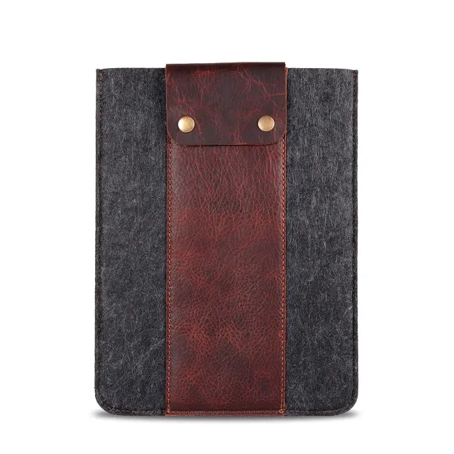 MegaGear custodia tablet iPad 11 feltro pelle marrone tasca