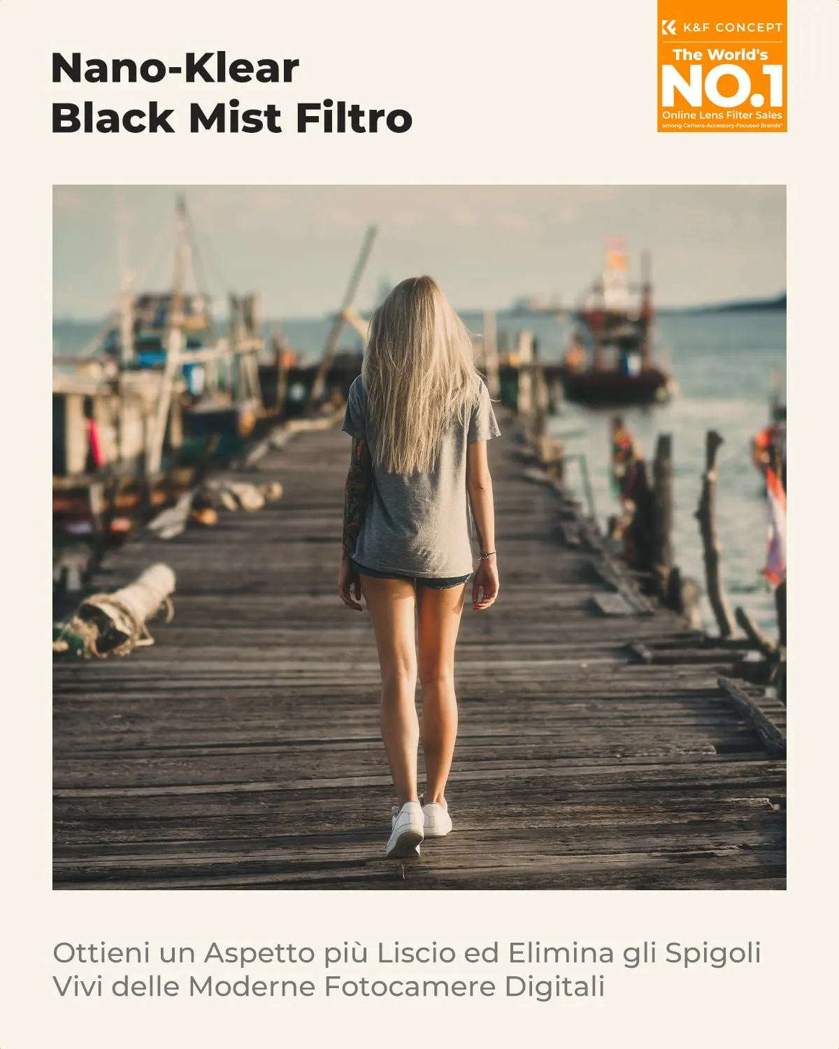 K&F Concept Nano-Klear Black Mist 1/8 Filtro 67mm Diffusione