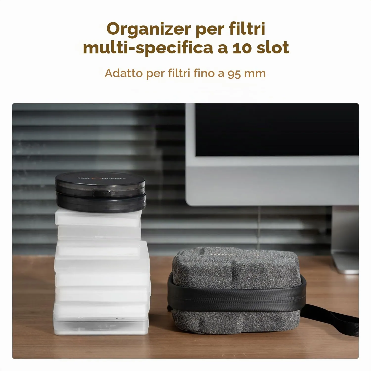 K&F Concept custodia filtri 10 slot taglia L EVA