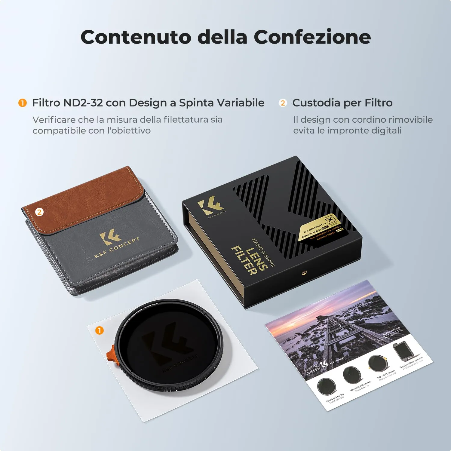 K&F Concept Nano-Xcel Filtro ND2-32 67mm True Color Video