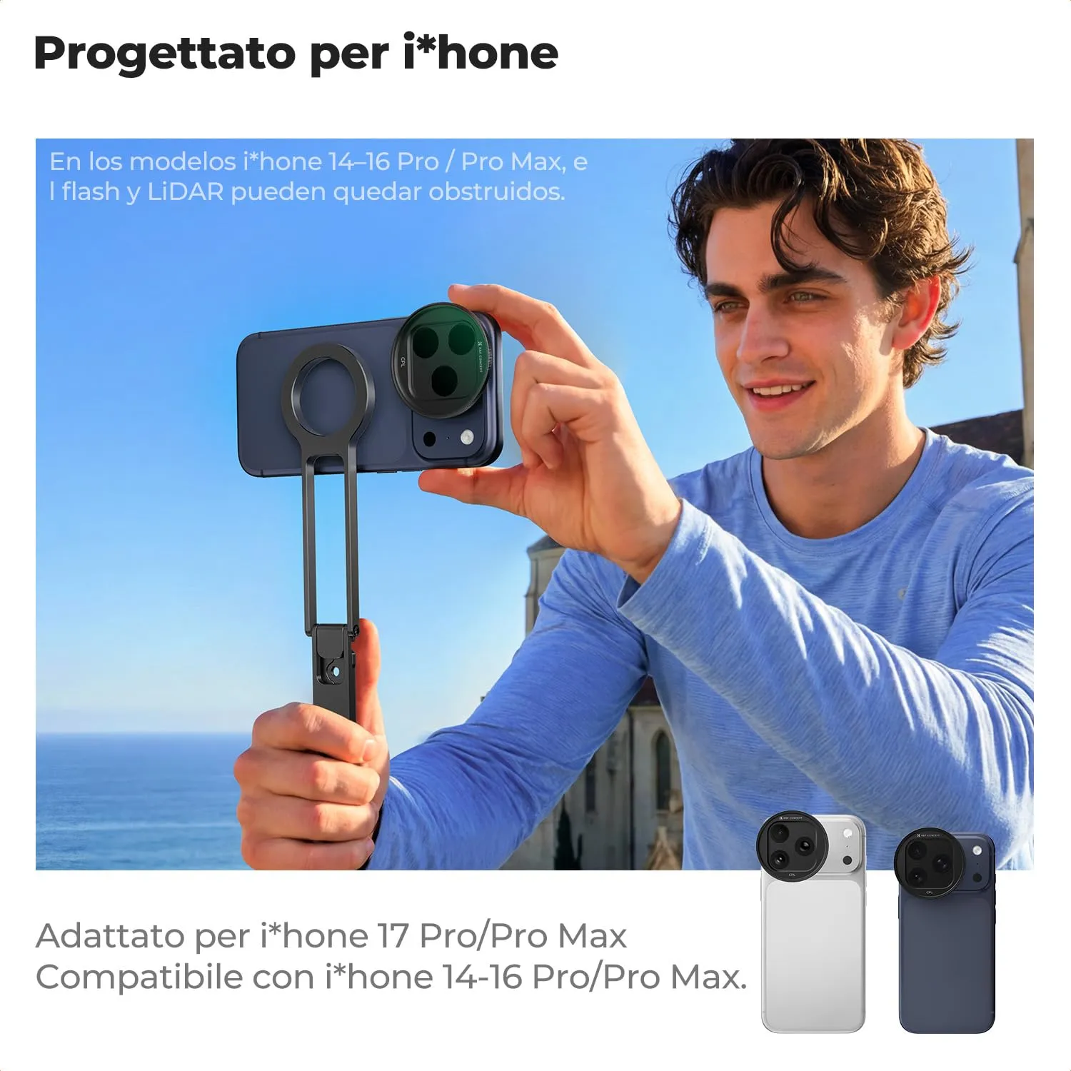 K&F Concept Snap-On filtro CPL per iPhone 17 Pro 9,5g