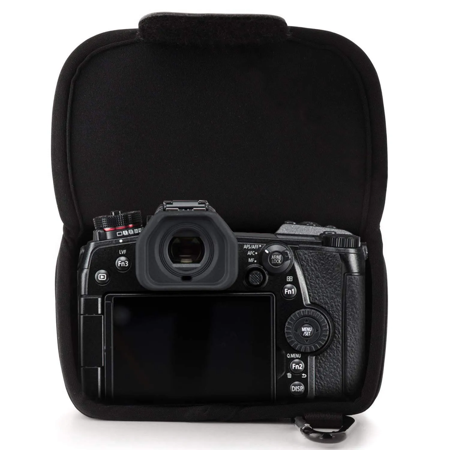 MegaGear Custodia Neoprene Panasonic GX8 14-140mm Nera