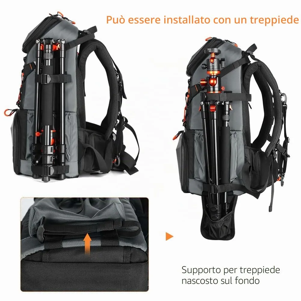 K&F Concept zaino fotocamera 32L 15,6" nero professionale