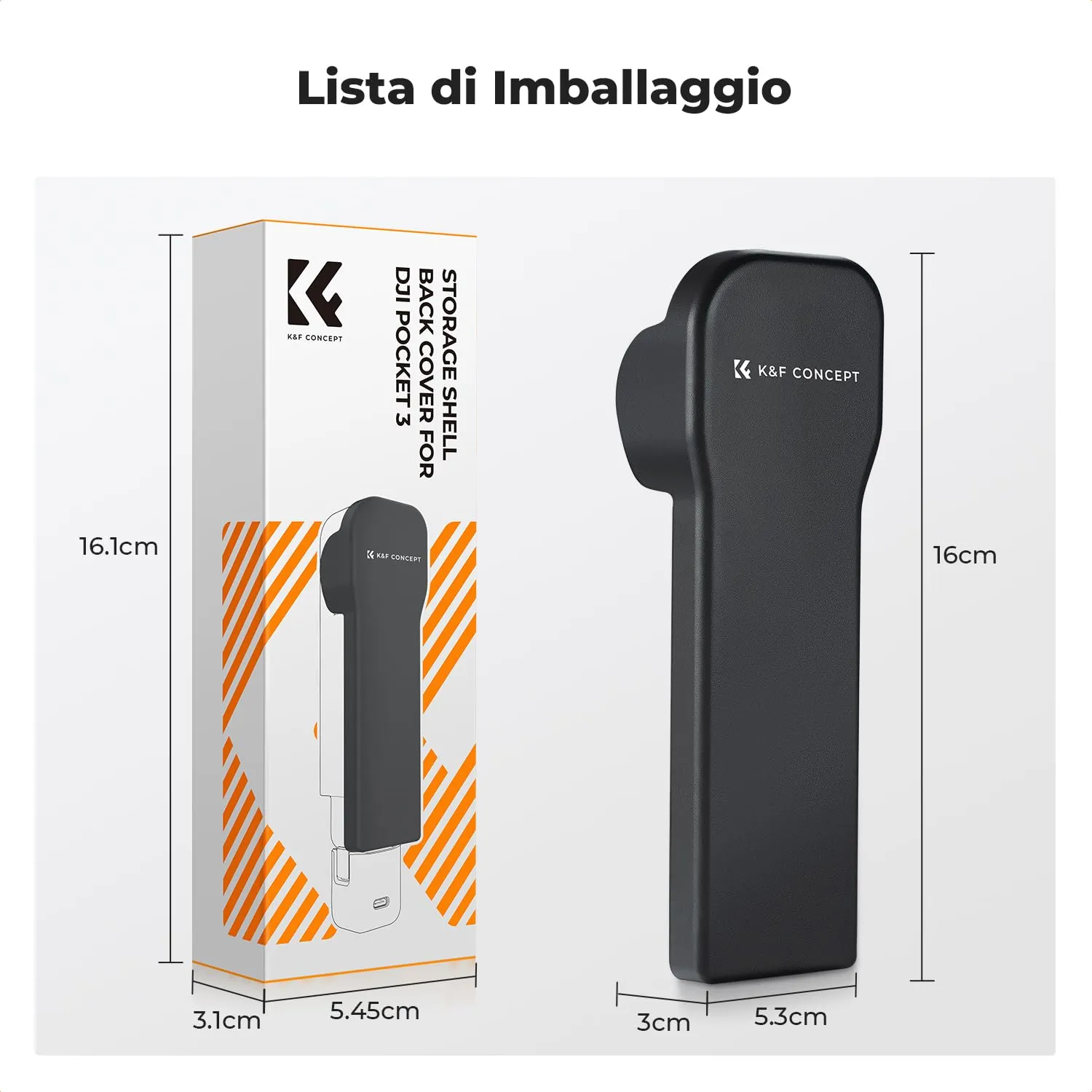 K&F Concept custodia protettiva DJI Osmo Pocket 3 ABS leggera
