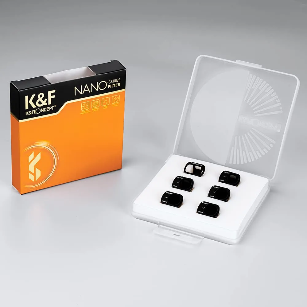 K&F Concept Mini kit filtri 6 pack ND-PL UV vetro