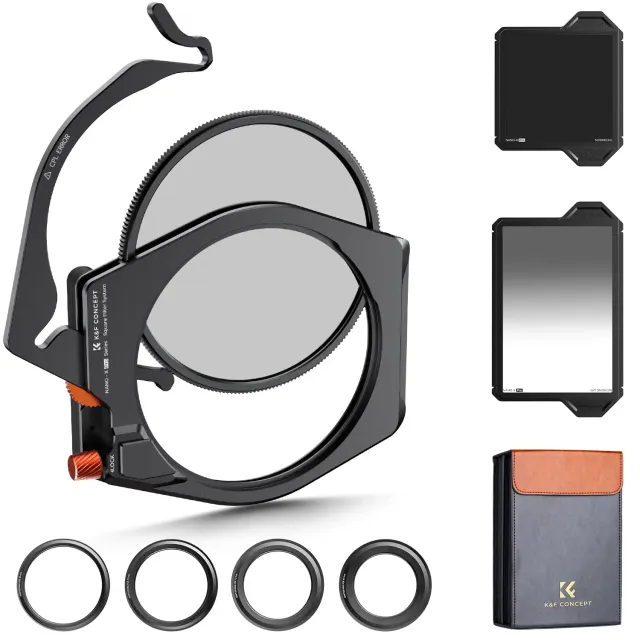 K&F Concept Nano-Xcel Pro kit portafiltri GND8 ND1000 CPL vetro