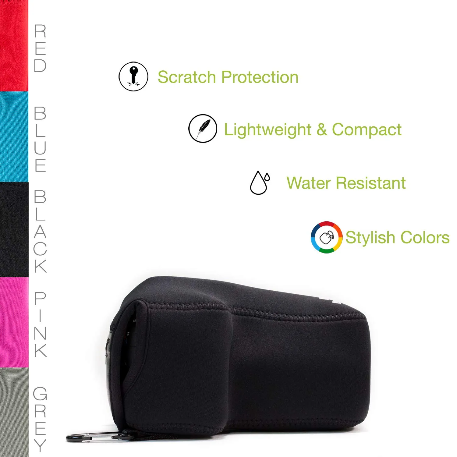 MegaGear MG1194 Custodia Neoprene Nera Canon 200D 800D Gen135
