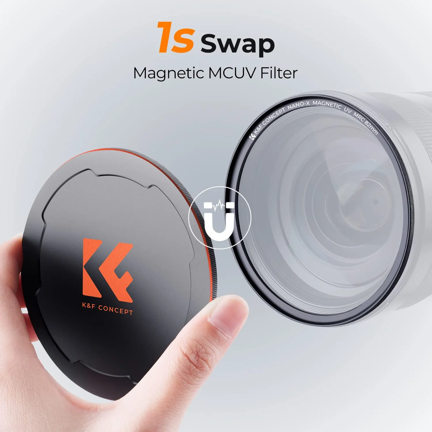 K&F Concept Nano-Xcel filtro UV magnetico 82mm + tappo