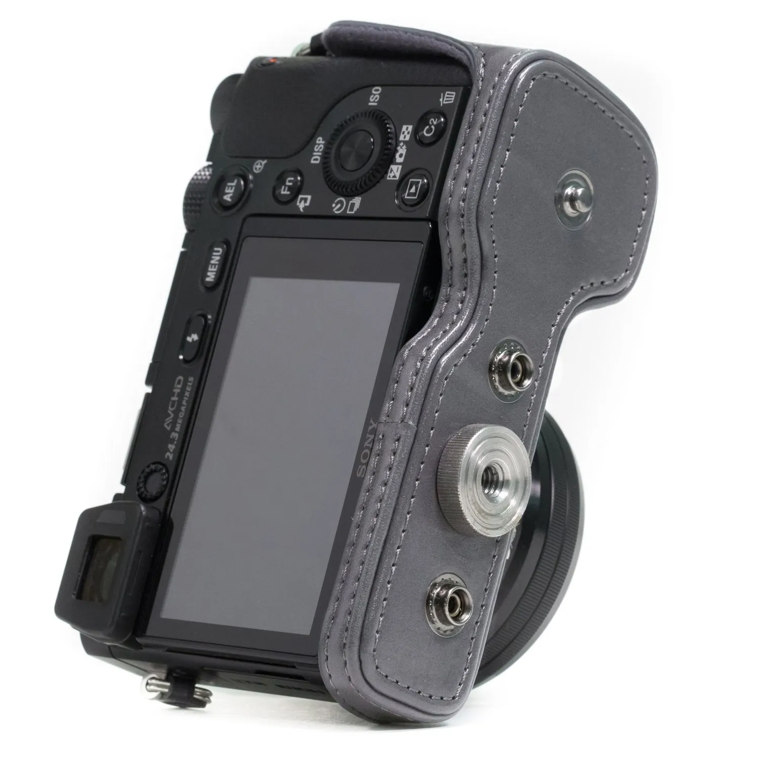 MegaGear Ever Ready MG677 custodia fotocamera grigia su misura