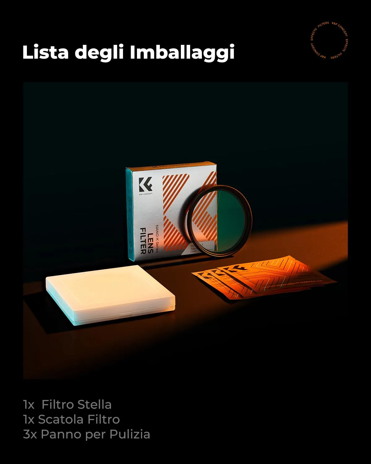 K&F Concept Nano-Klear filtro stella 82mm 4-8 punti