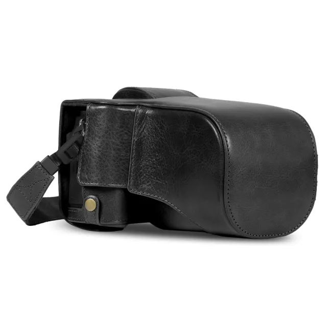 MegaGear X-T5 custodia vera pelle 16-80mm nero