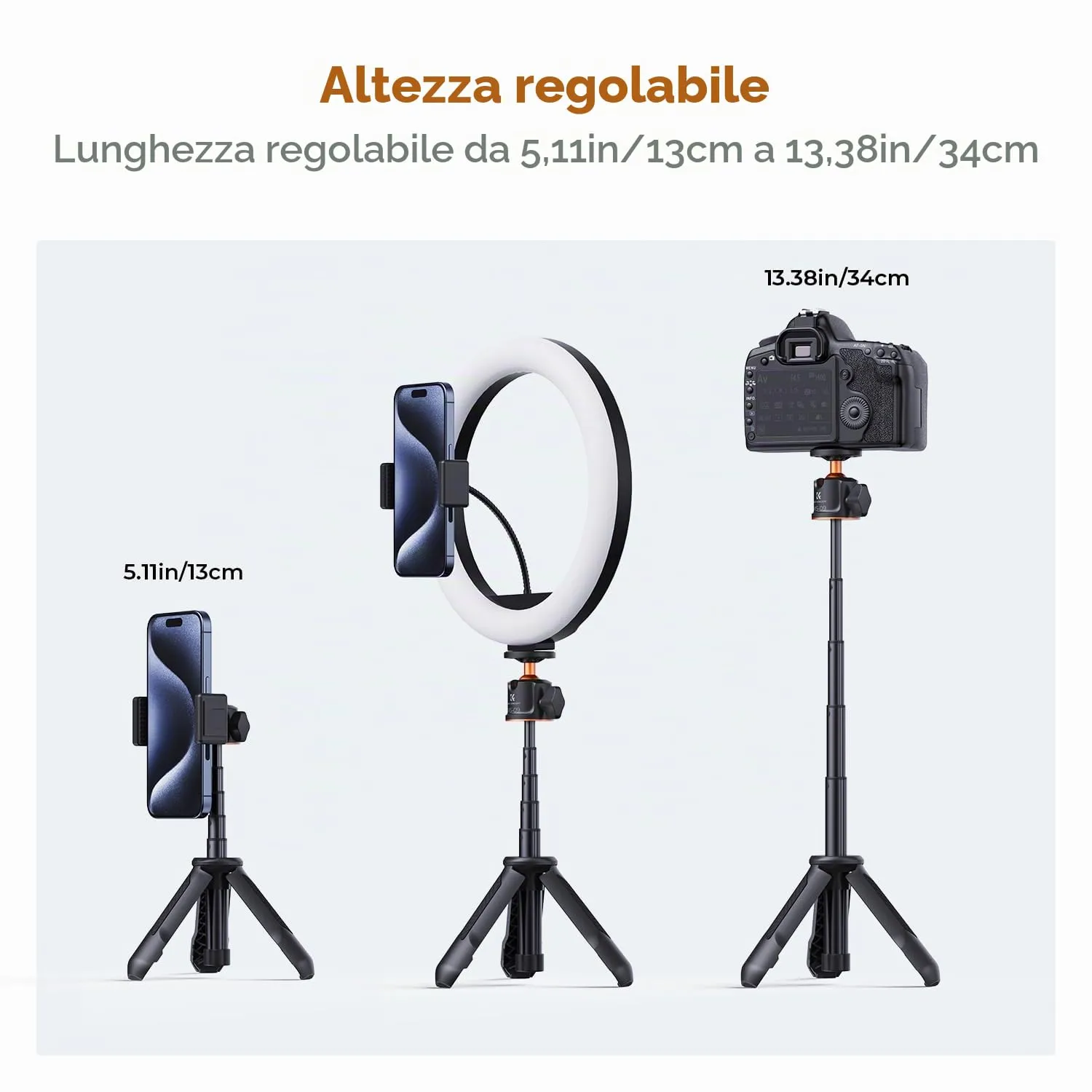 K&F Concept bastone selfie mini treppiede 34cm bluetooth