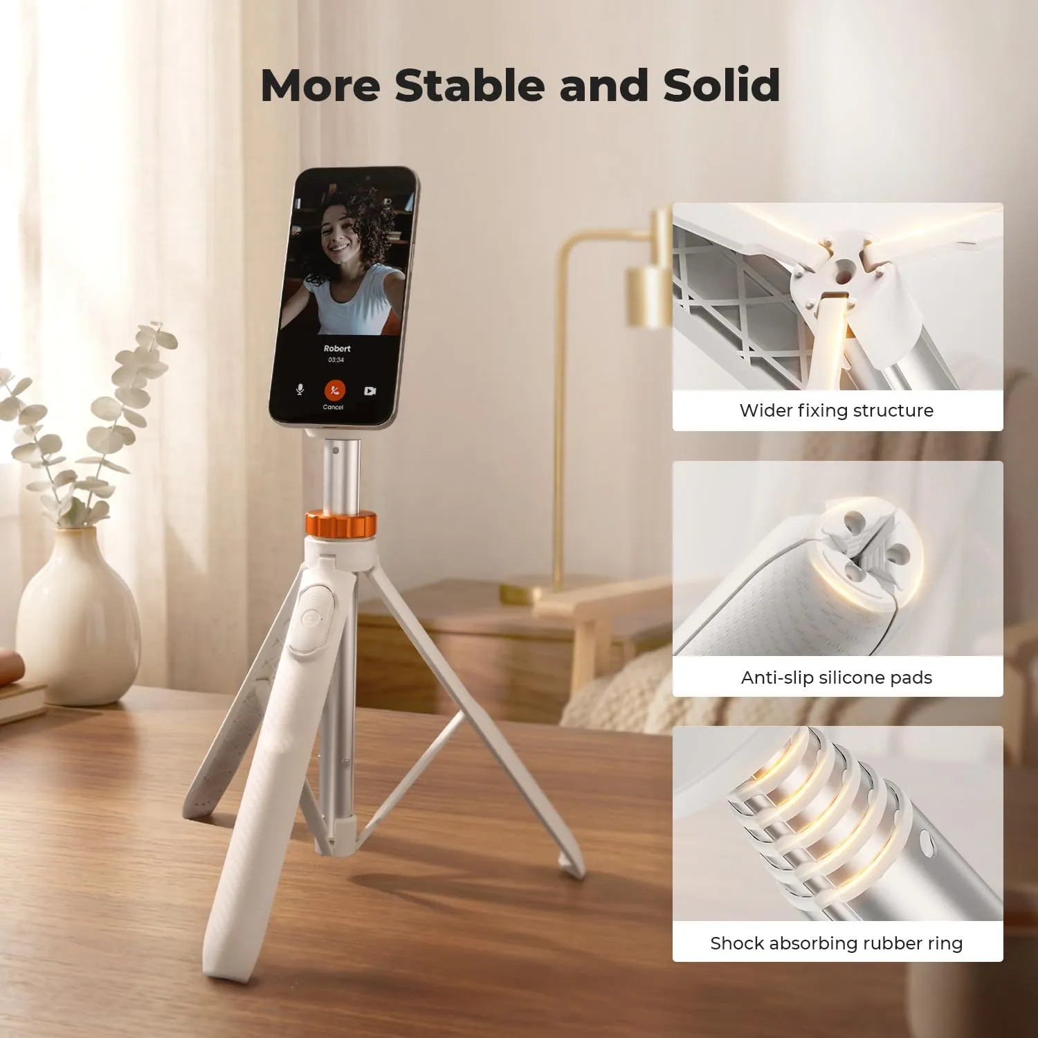 K&F Concept Treppiede Selfie Magnetico 162cm Bianco