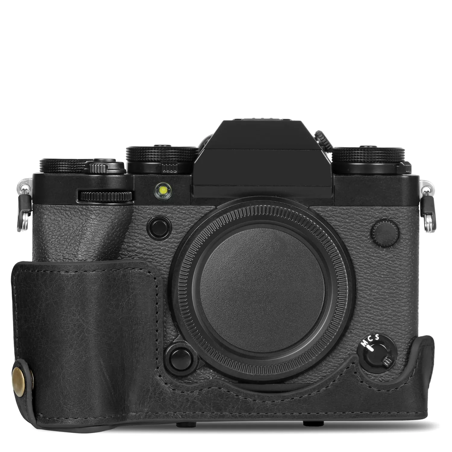 MegaGear X-T5 custodia vera pelle 16-80mm nero
