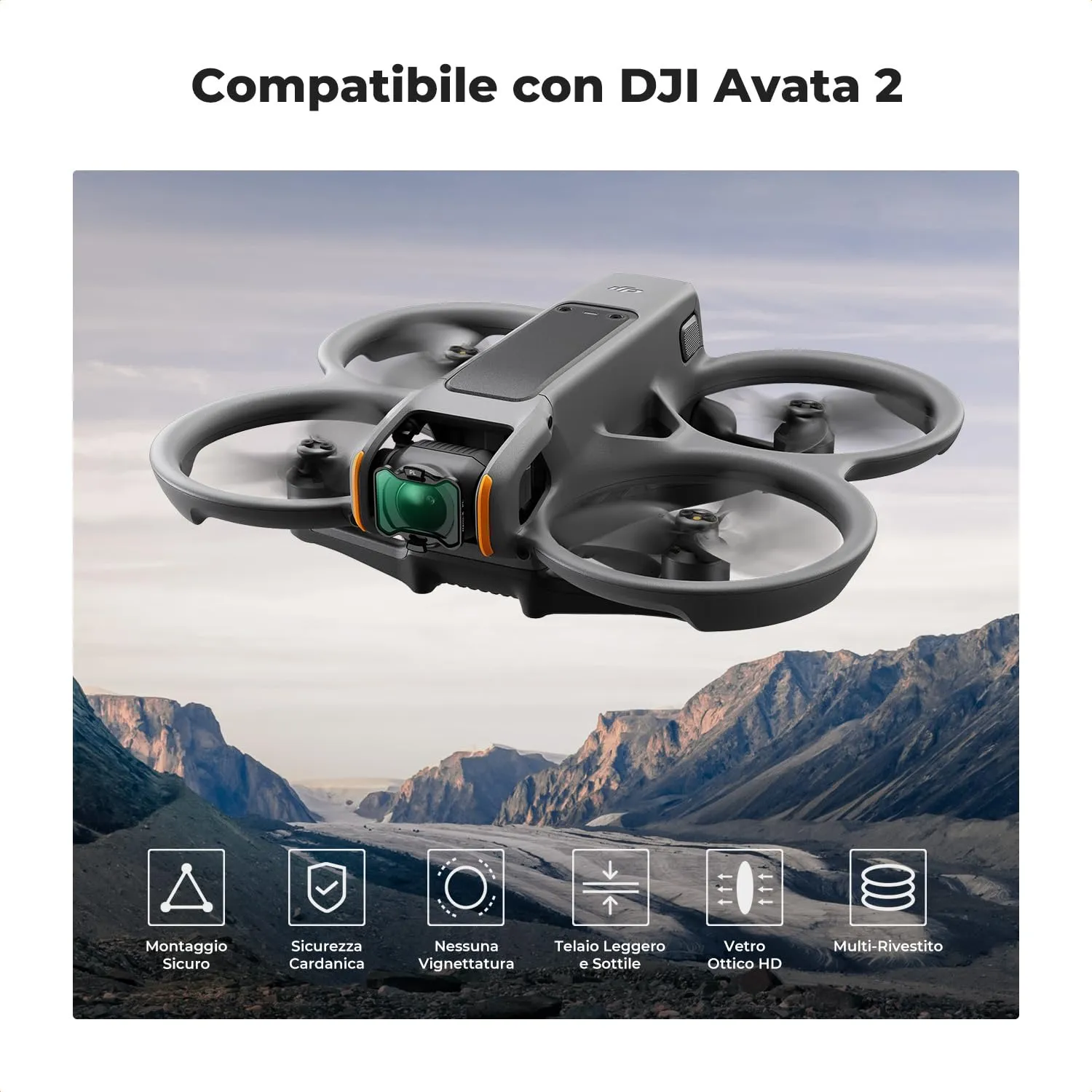 K&F Concept kit filtri DJI Avata 2 PL+ND8+ND16 vetro 28 strati