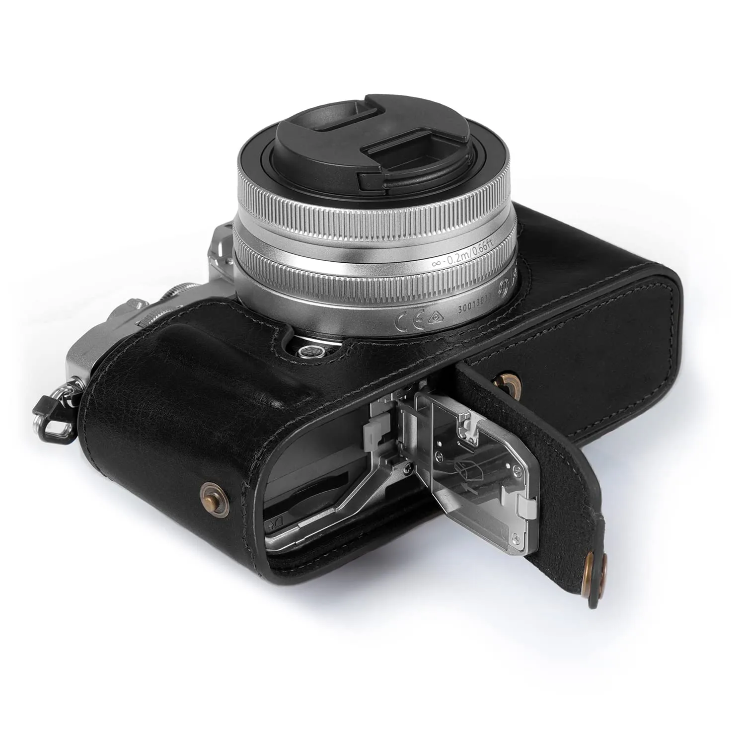 MegaGear Ever Ready Mezza Custodia Pelle Nikon Z fc Nero