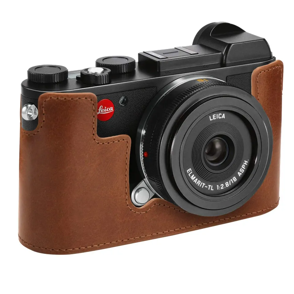 MegaGear Custodia Pelle Canon Marrone Chiaro