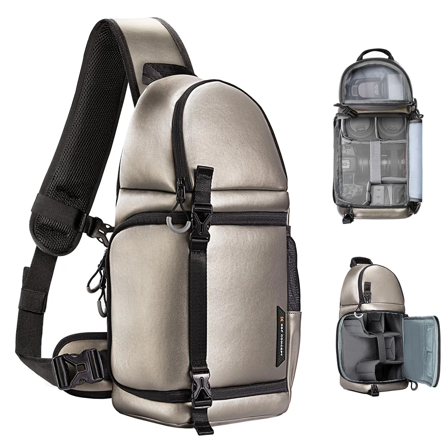 K&F Concept borsa fotografica tracolla M nera impermeabile